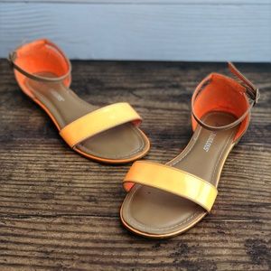 Just Fab Neon Orange Sandals Size 7